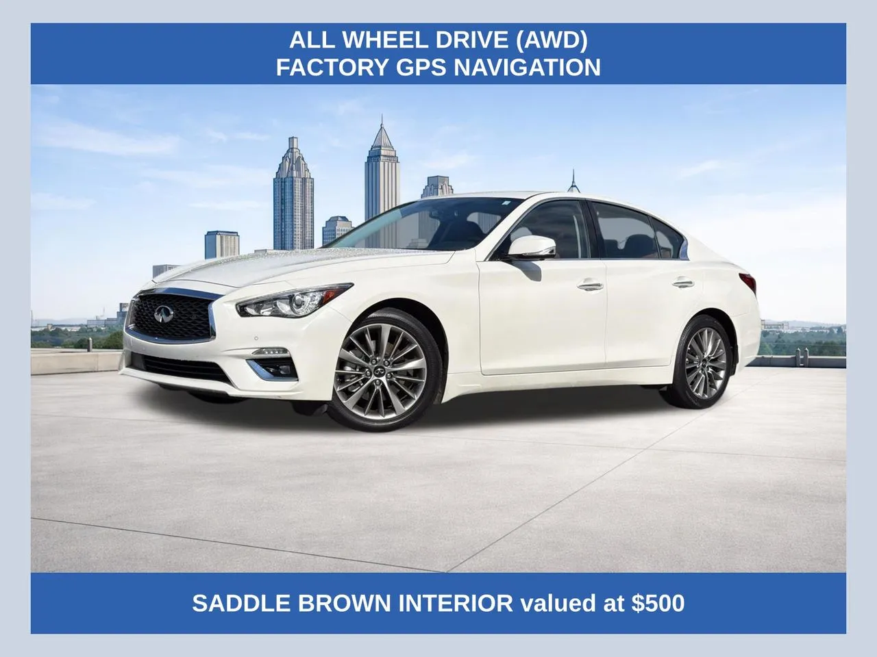 White 2023 INFINITI Q50 LUXE for sale in Morrow, GA