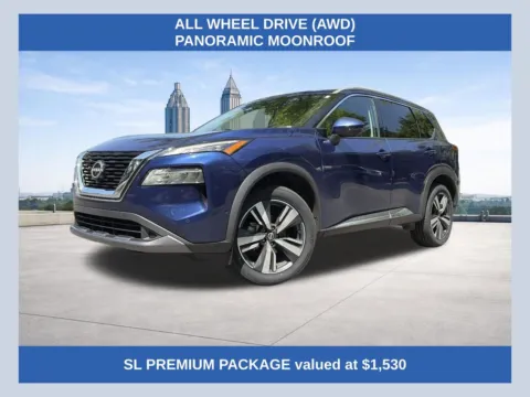 Blue 2023 Nissan Rogue SL for sale in Morrow, GA