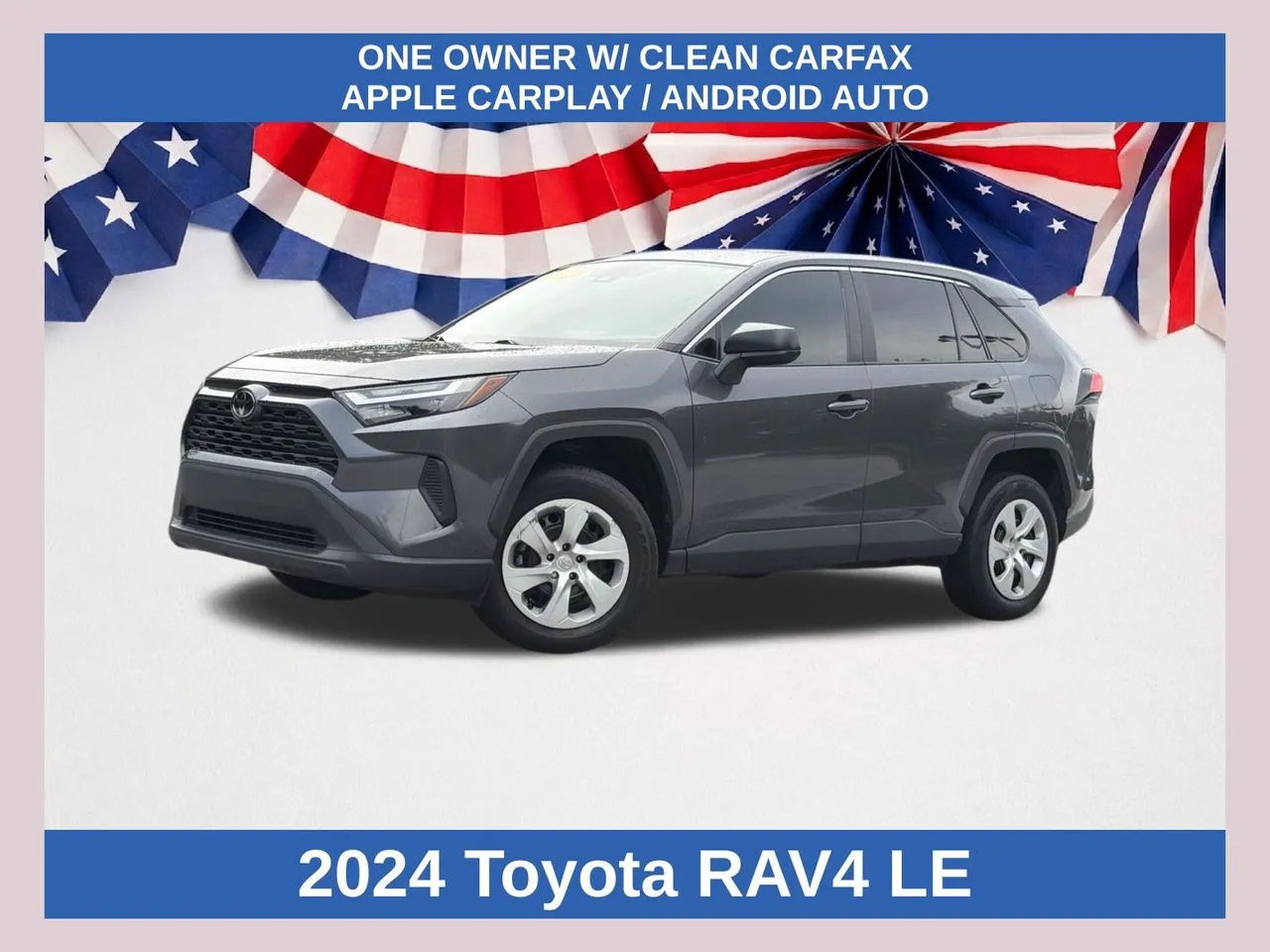 Gray 2024 Toyota RAV4 LE for sale in Morrow, GA