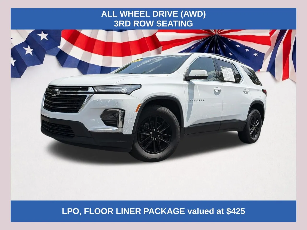 White 2023 Chevrolet Traverse LT Leather for sale in Morrow, GA