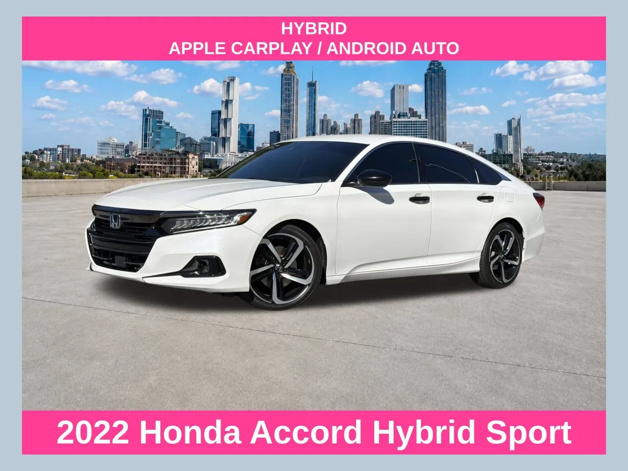 White 2022 Honda Accord Hybrid Sport for sale in Morrow, GA