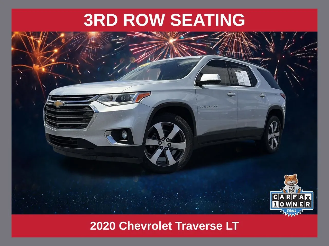 Silver 2020 Chevrolet Traverse 3LT for sale in Lithia Springs, GA