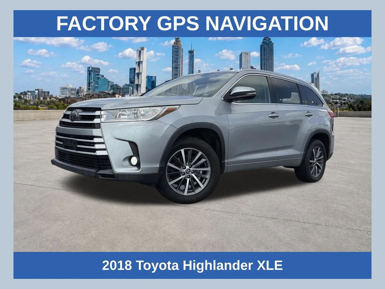 Silver 2018 Toyota Highlander XLE for sale in Lithia Springs, GA