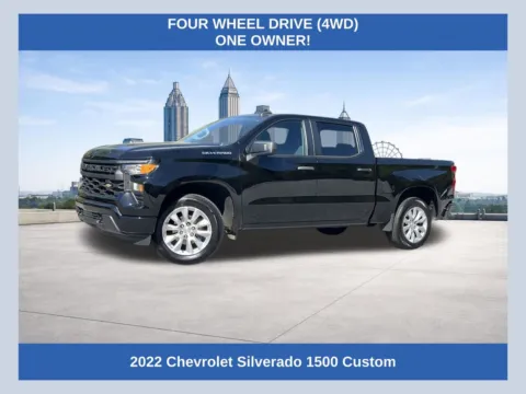 Black 2022 Chevrolet Silverado 1500 Custom for sale in Morrow, GA
