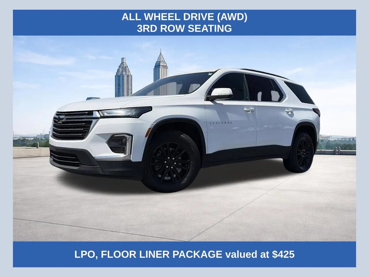 White 2023 Chevrolet Traverse LT Leather for sale in Morrow, GA