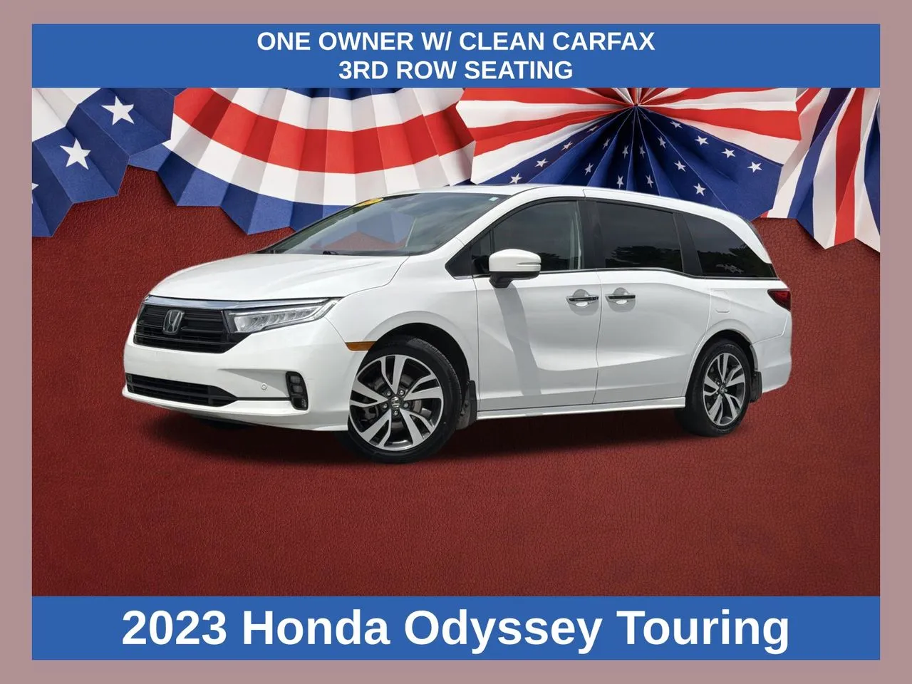 White 2023 Honda Odyssey Touring for sale in Morrow, GA