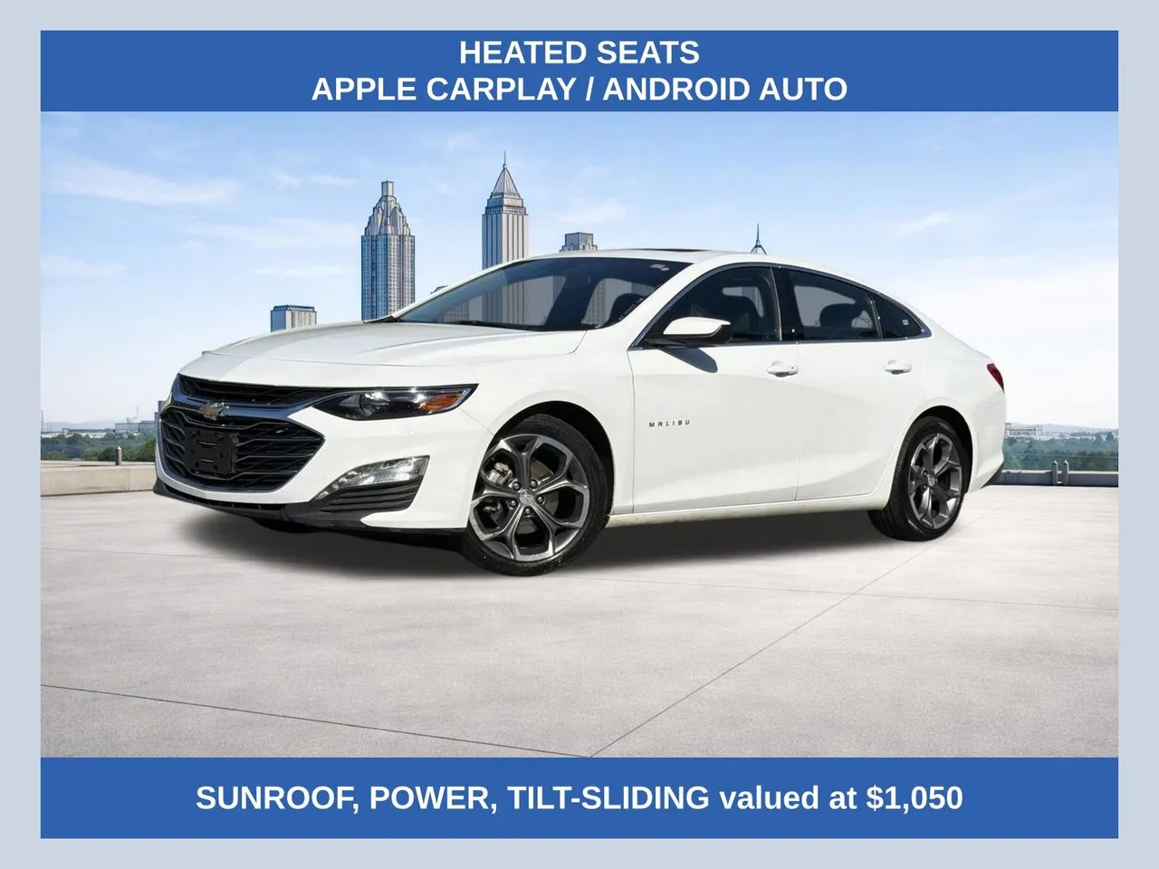 White 2024 Chevrolet Malibu LT for sale in Morrow, GA