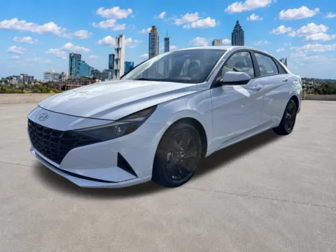 Another view of 2023 Hyundai Elantra Hybrid Blue for sale in Morrow, GA at Nissan South Morrow