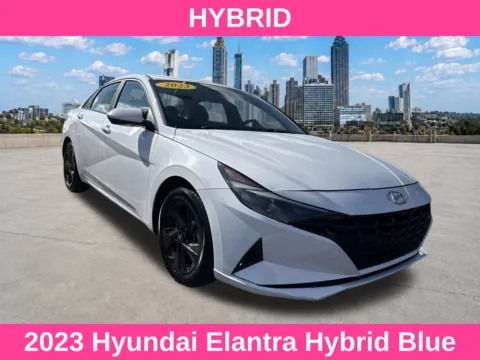 White 2023 Hyundai Elantra Hybrid Blue for sale in Morrow, GA