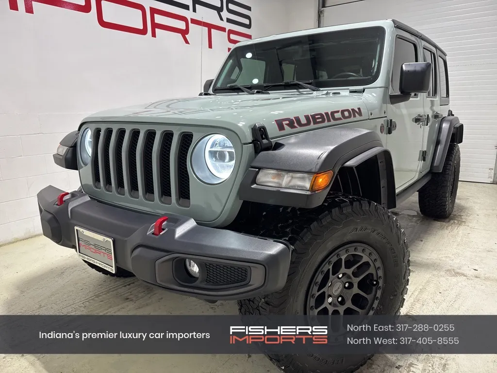Gray 2023 Jeep Wrangler Rubicon for sale in Fishers, IN