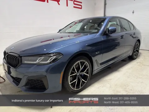 Blue 2023 BMW 5 Series 530e iPerformance for sale in Fishers, IN