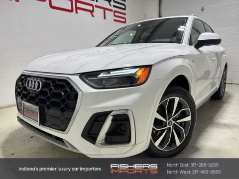 White 2023 Audi Q5 45 S line Premium for sale in Fishers, IN