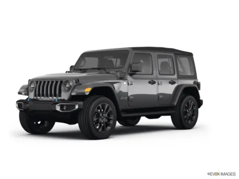 Gray 2023 Jeep Wrangler Sahara 4xe for sale in Fishers, IN