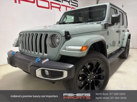 Gray 2023 Jeep Wrangler Sahara 4xe for sale in Fishers, IN