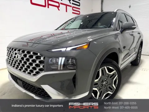 Gray 2023 Hyundai Santa Fe Hybrid Limited for sale in Fishers, IN