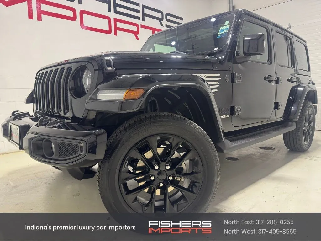 Black 2022 Jeep Wrangler Unlimited Sahara High Altitude for sale in Fishers, IN