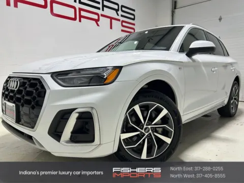White 2023 Audi Q5 45 S line Premium for sale in Fishers, IN