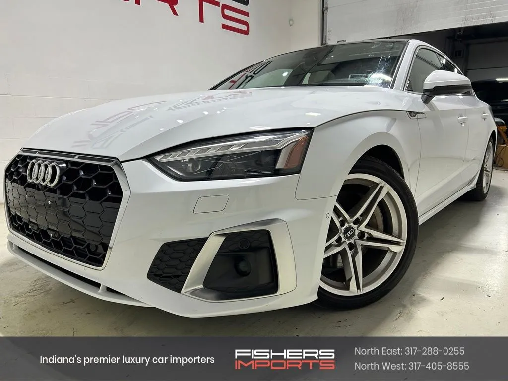 White 2021 Audi A5 Sportback 45 S line Prestige for sale in Fishers, IN