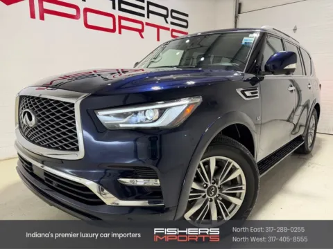 Blue 2019 INFINITI QX80 LUXE for sale in Fishers, IN