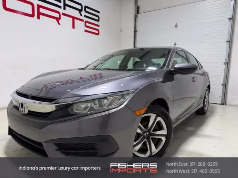 Gray 2018 Honda Civic LX for sale in Fishers, IN