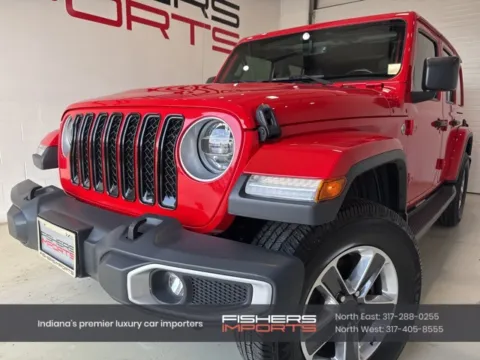 Red 2020 Jeep Wrangler Unlimited Sahara for sale in Fishers, IN