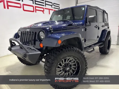 Blue 2013 Jeep Wrangler Unlimited Sahara for sale in Fishers, IN