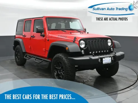 Red 2017 Jeep Wrangler Unlimited Willys for sale in Fredericksburg, VA