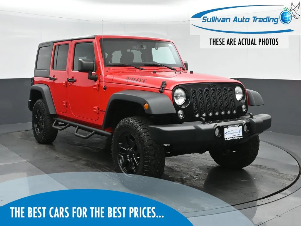 Red 2017 Jeep Wrangler Unlimited Willys for sale in Norfolk, VA