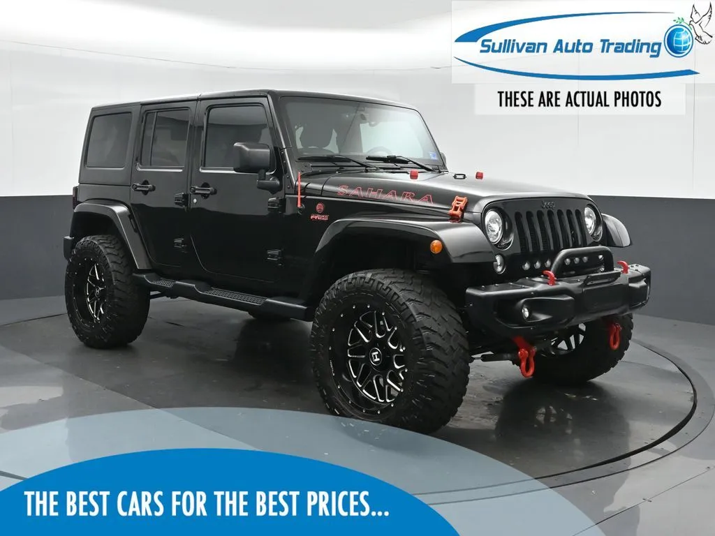 Black 2017 Jeep Wrangler Unlimited Sahara for sale in Fredericksburg, VA
