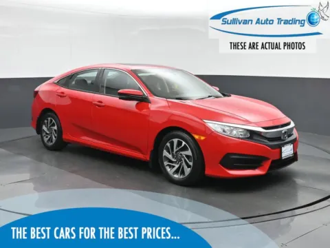 Red 2018 Honda Civic EX for sale in Fredericksburg, VA