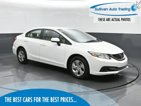 White 2015 Honda Civic LX for sale in Fredericksburg, VA