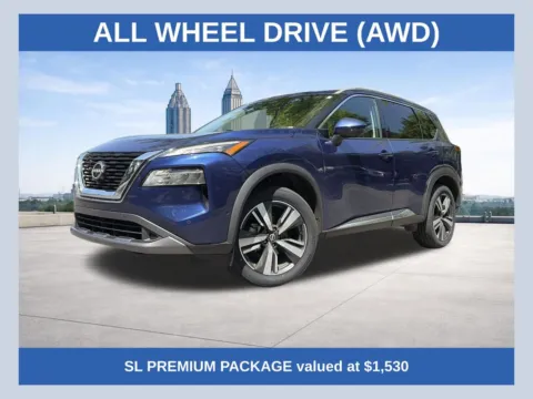 Blue 2023 Nissan Rogue SL for sale in Marietta, GA
