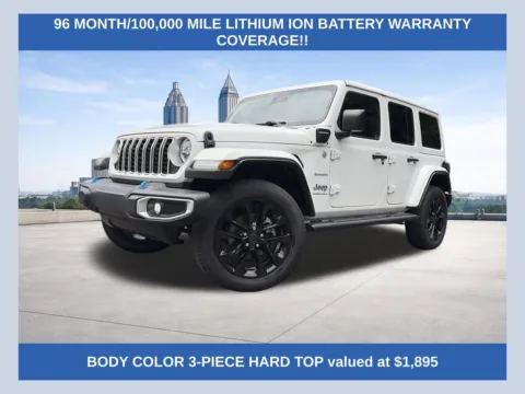 White 2024 Jeep Wrangler Sahara 4xe for sale in Marietta, GA