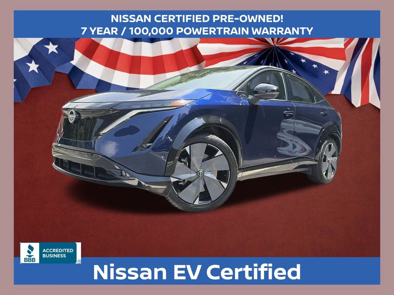 Blue 2024 Nissan Ariya PLATINUM+ e-4ORCE for sale in Marietta, GA