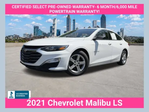 White 2021 Chevrolet Malibu LS for sale in Marietta, GA