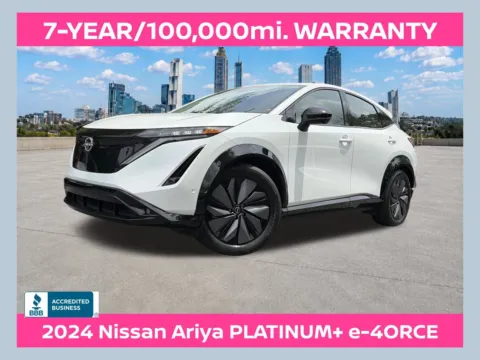 White 2024 Nissan Ariya PLATINUM+ e-4ORCE for sale in Marietta, GA