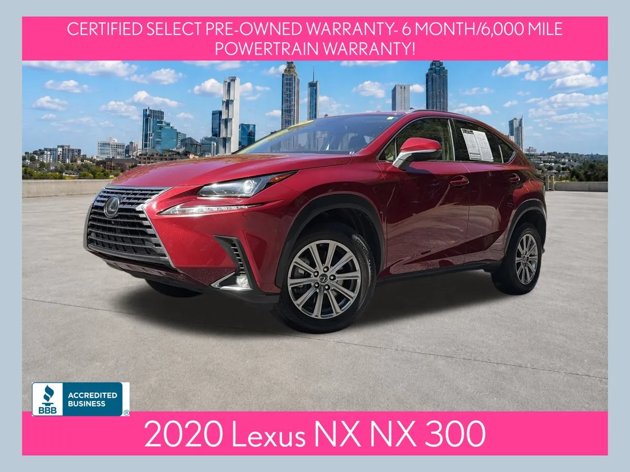 Red 2020 Lexus NX 300 Base for sale in Marietta, GA