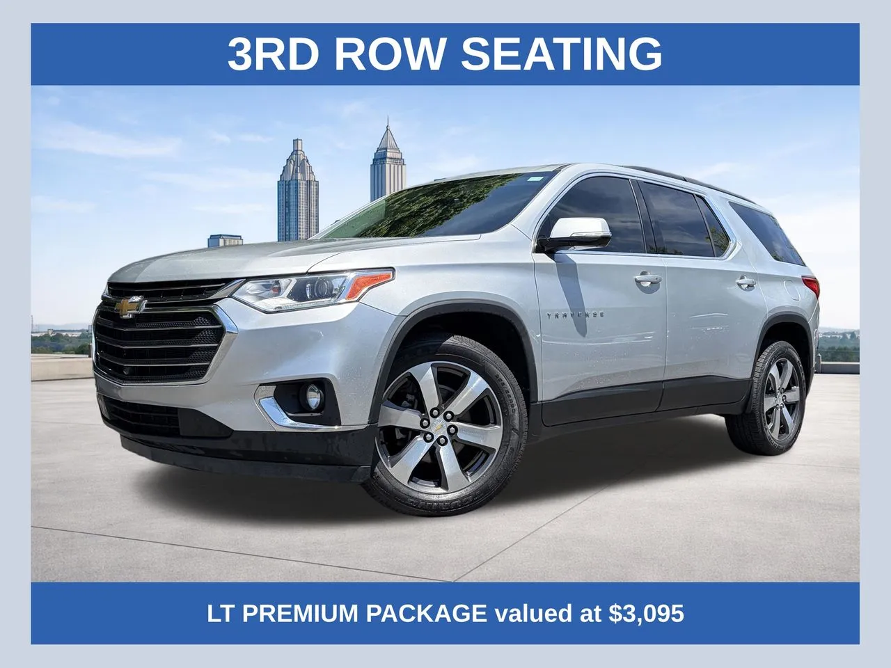 Silver 2020 Chevrolet Traverse 3LT for sale in Marietta, GA