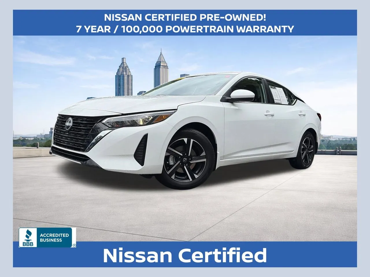 White 2025 Nissan Sentra SV for sale in Marietta, GA