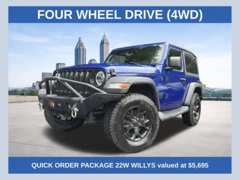 Blue 2020 Jeep Wrangler Willys for sale in Marietta, GA