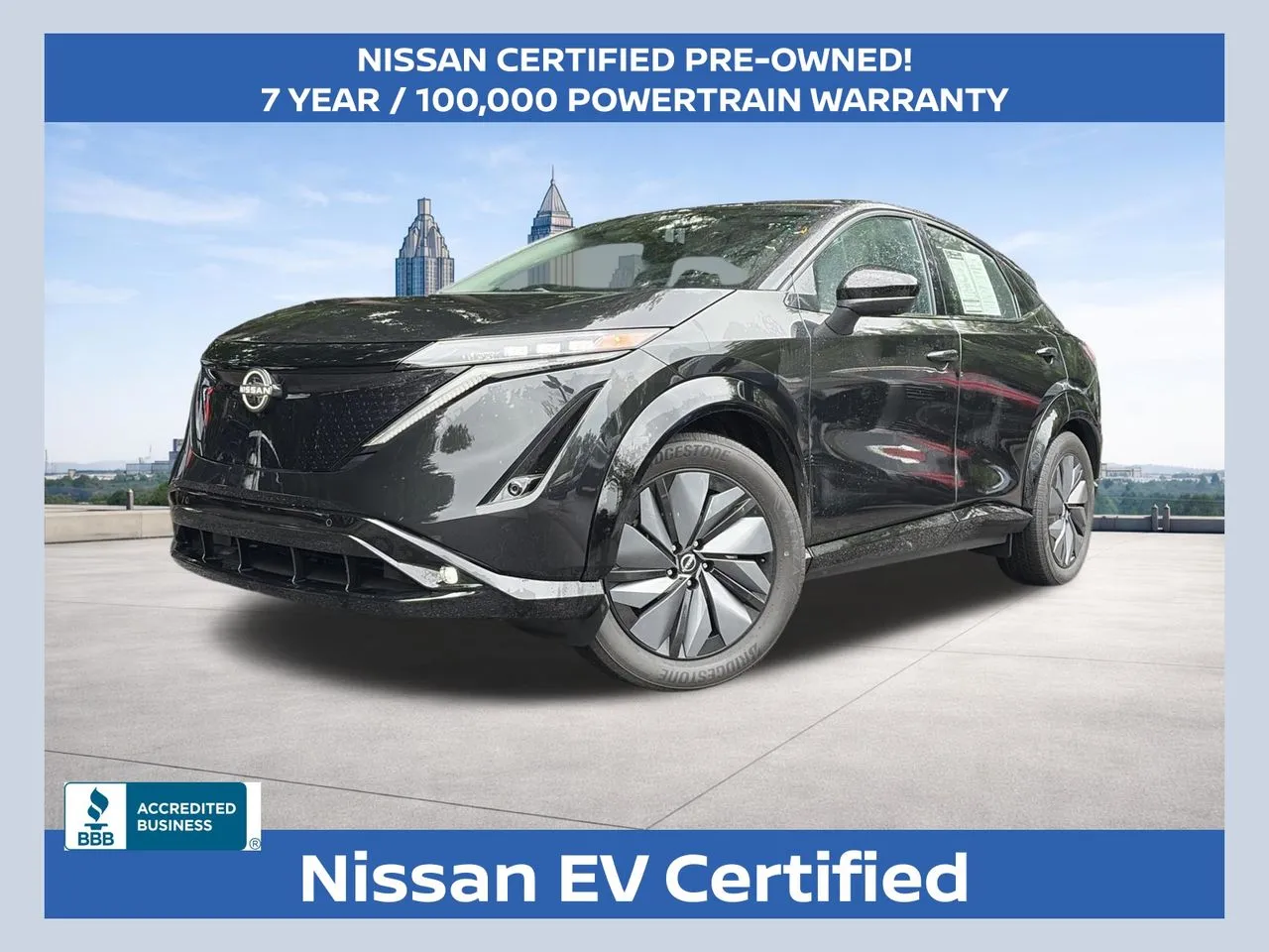Black 2024 Nissan Ariya EVOLVE+ e-4ORCE for sale in Marietta, GA