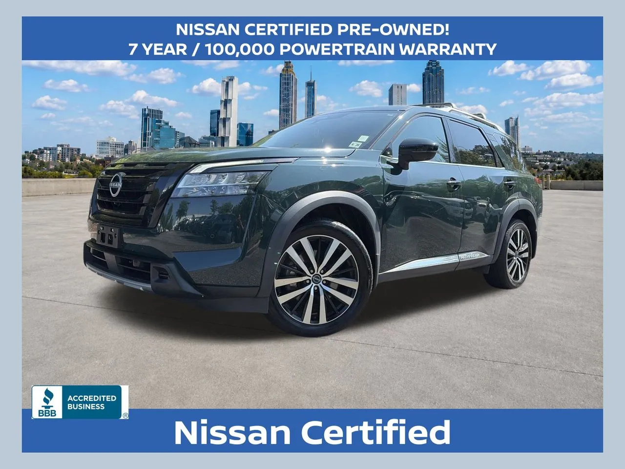Green 2023 Nissan Pathfinder Platinum for sale in Marietta, GA