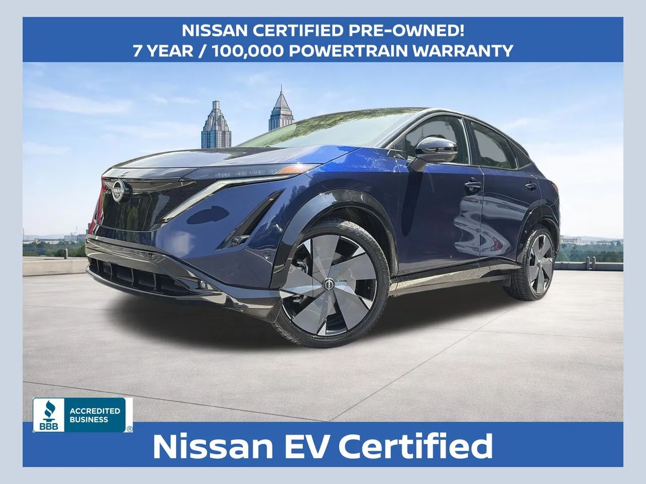 Used 2024 Nissan ARIYA Platinum+ with VIN JN1DF0CD5RM743406 for sale in Marietta, GA