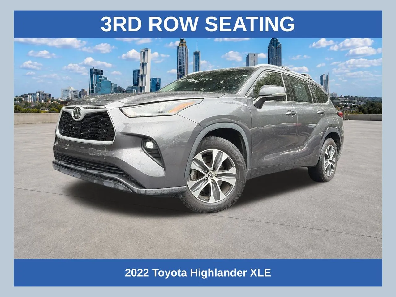 Gray 2022 Toyota Highlander XLE for sale in Marietta, GA