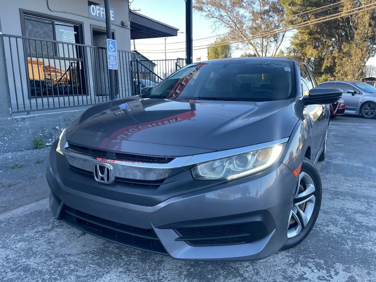 Gray 2016 Honda Civic Sedan LX for sale in Corona, CA