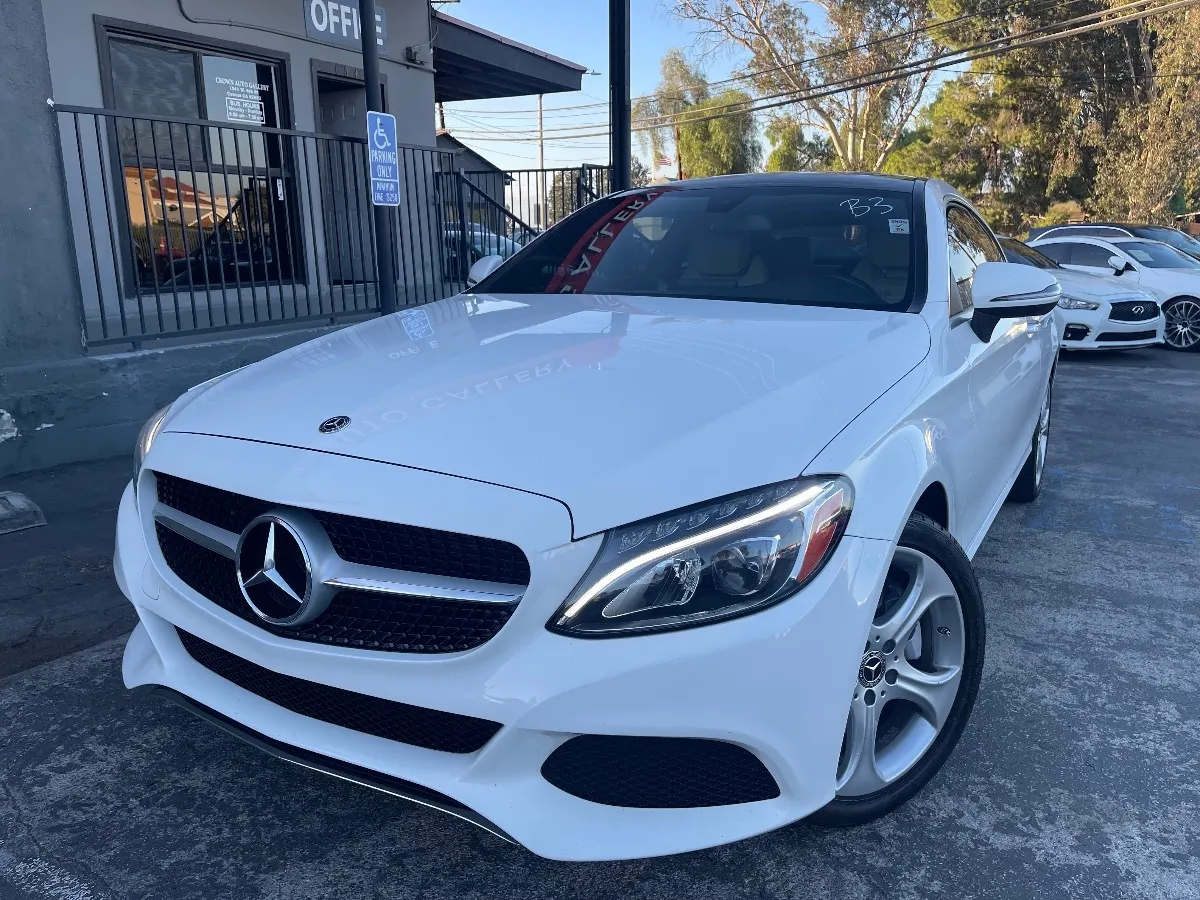 White 2017 Mercedes-Benz C-Class C 300 Coupe for sale in Corona, CA