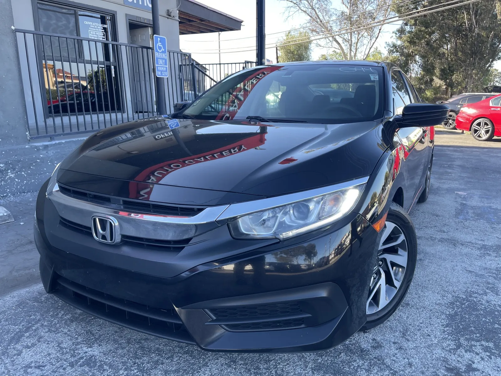 Black 2016 Honda Civic EX for sale in Corona, CA