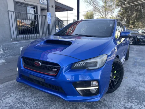Blue 2015 Subaru WRX STI Limited for sale in Corona, CA