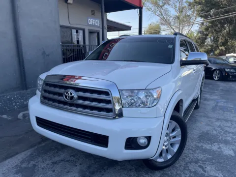 White 2017 Toyota Sequoia Platinum for sale in Corona, CA