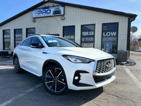 White 2023 INFINITI QX55 LUXE for sale in Crown Point, IN